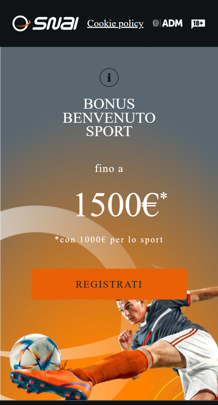 snai bonus benvenuto