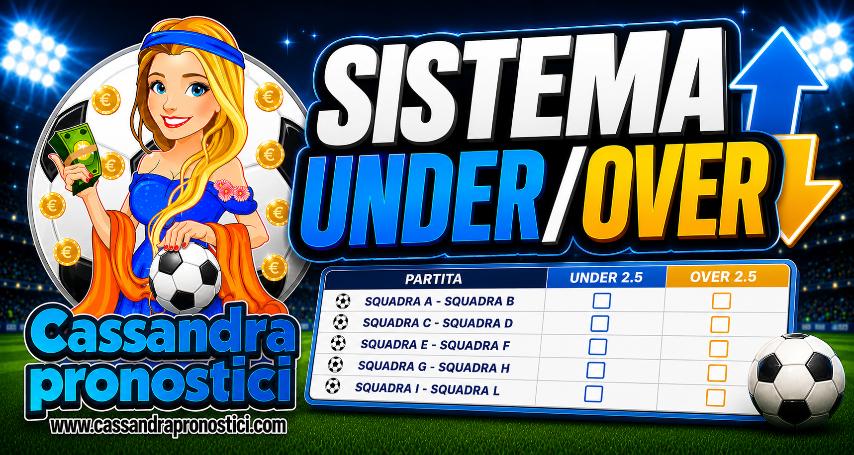 Pronostici scommesse sistema Under Over sabato 16 Maggio 2026