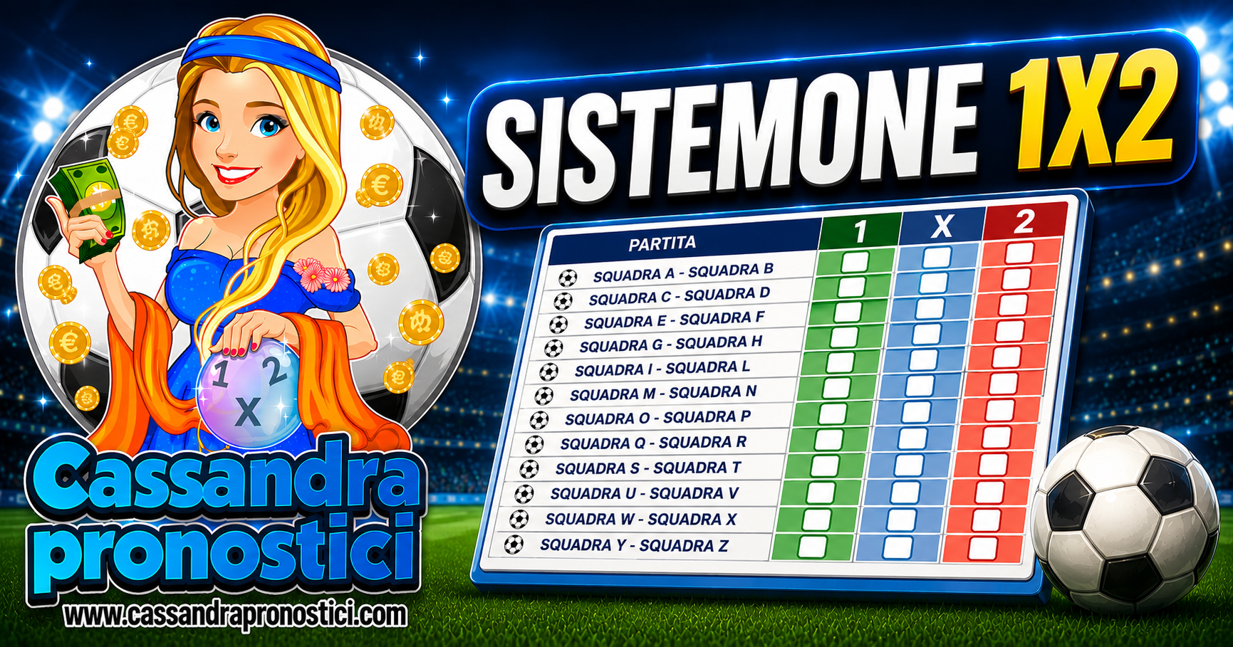 Sistemone 1X2 sabato 16 Maggio 2026