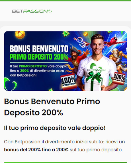 bonus benvenuto betpassion