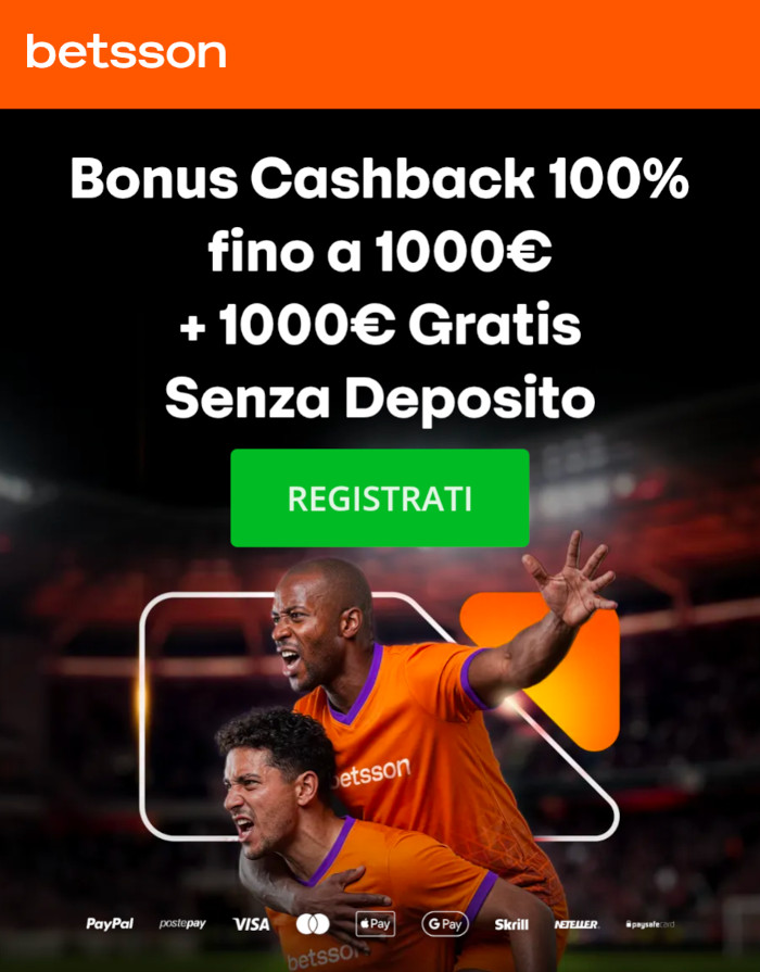 bonus benvenuto betsson live mondiali